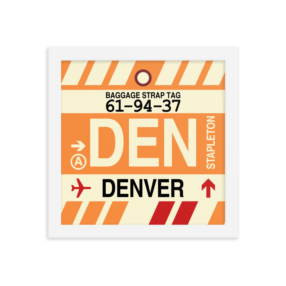 Travel-Themed Framed Print • DEN Denver • YHM Designs - Image 11