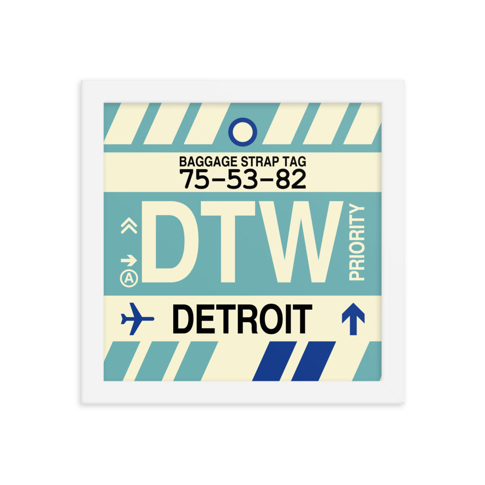 Travel-Themed Framed Print • DTW Detroit • YHM Designs - Image 11