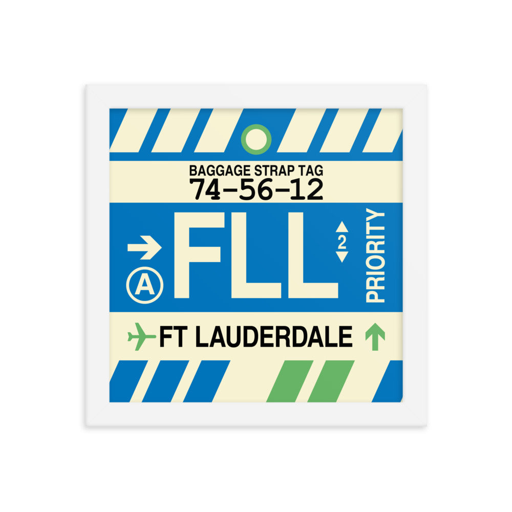 Travel-Themed Framed Print • FLL Fort Lauderdale • YHM Designs - Image 11