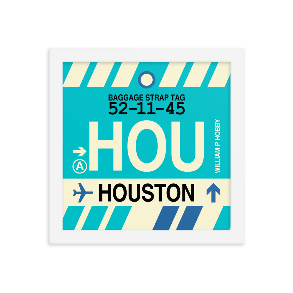 Travel-Themed Framed Print • HOU Houston • YHM Designs - Image 11