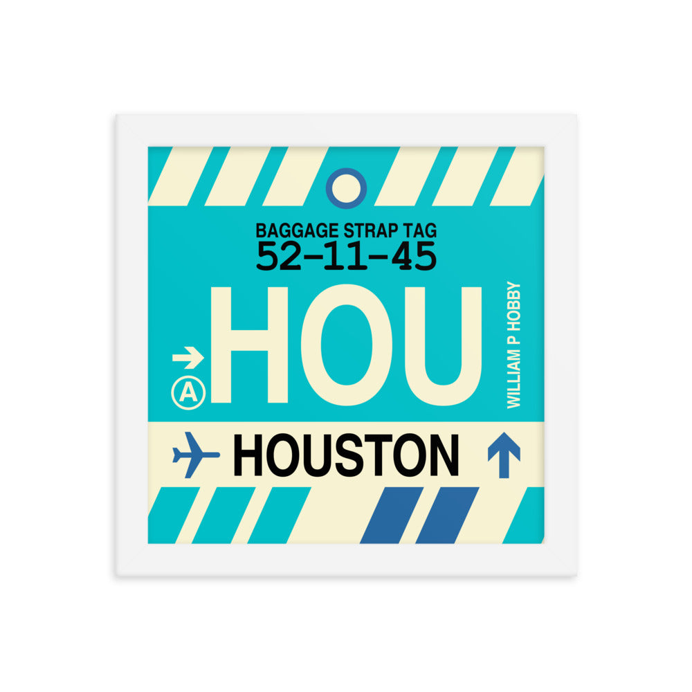 Travel-Themed Framed Print • HOU Houston Souvenir • YHM Designs - Image 11