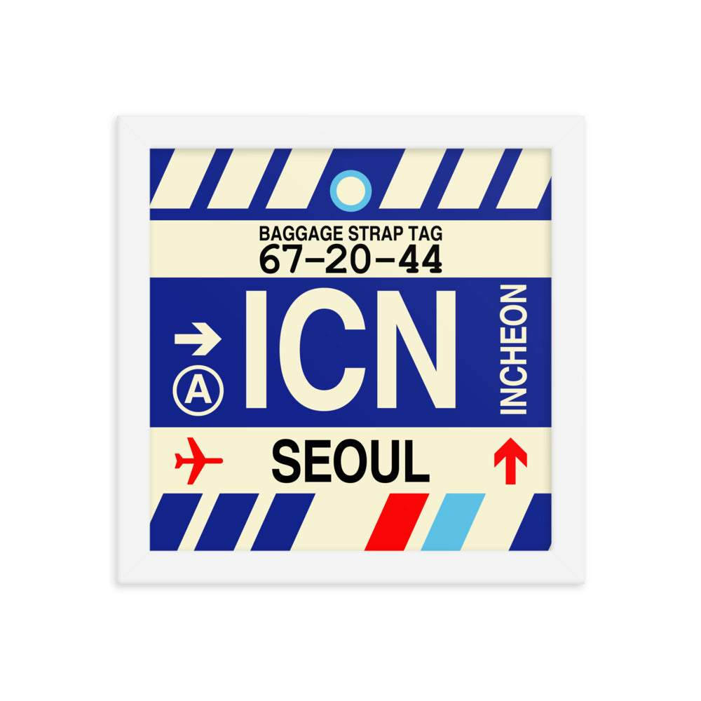Travel-Themed Framed Print • ICN Seoul • YHM Designs - Image 11