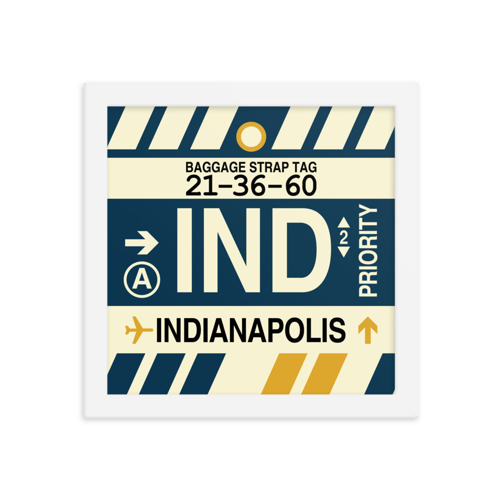 Travel-Themed Framed Print • IND Indianapolis Souvenir • YHM Designs - Image 11