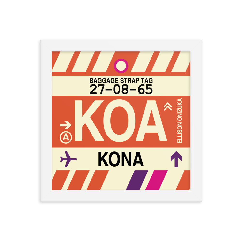 Travel-Themed Framed Print • KOA Kona Souvenir • YHM Designs - Image 11