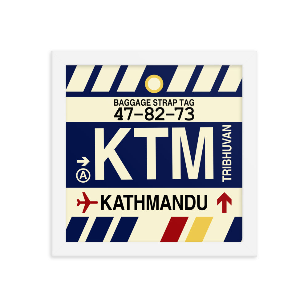 Travel-Themed Framed Print • KTM Kathmandu Souvenir • YHM Designs - Image 11