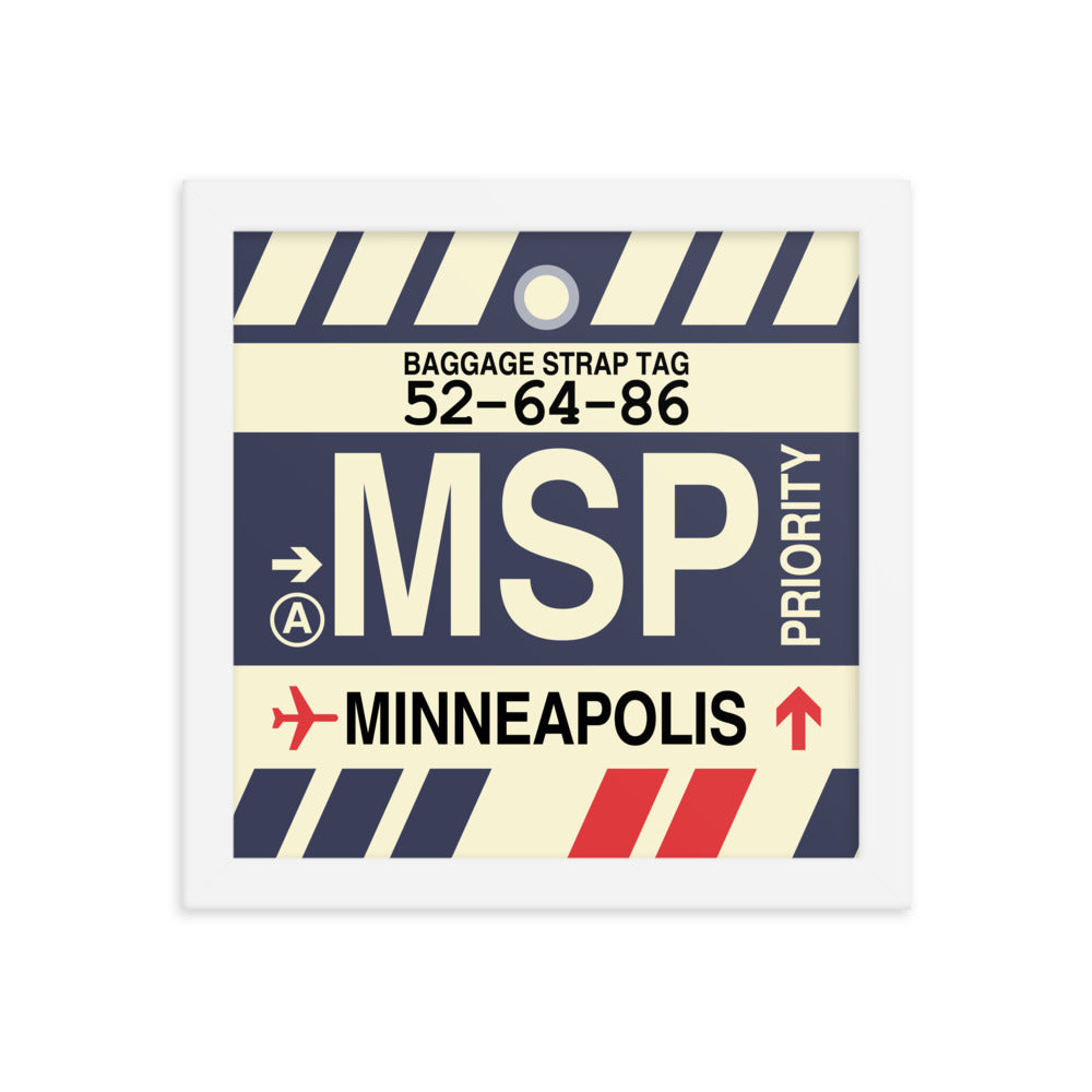 Travel-Themed Framed Print • MSP Minneapolis • YHM Designs - Image 11