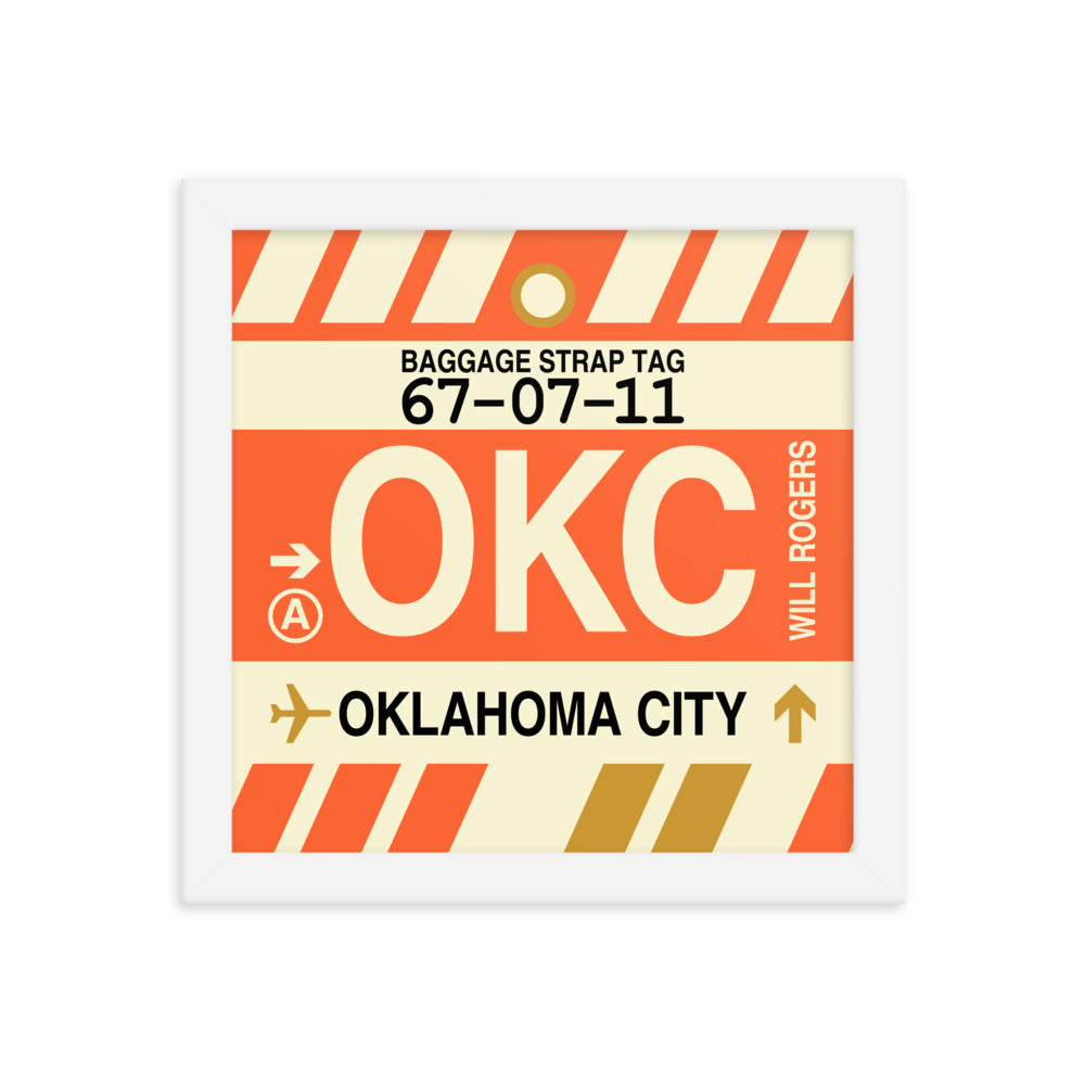Travel-Themed Framed Print • OKC Oklahoma City • YHM Designs - Image 11