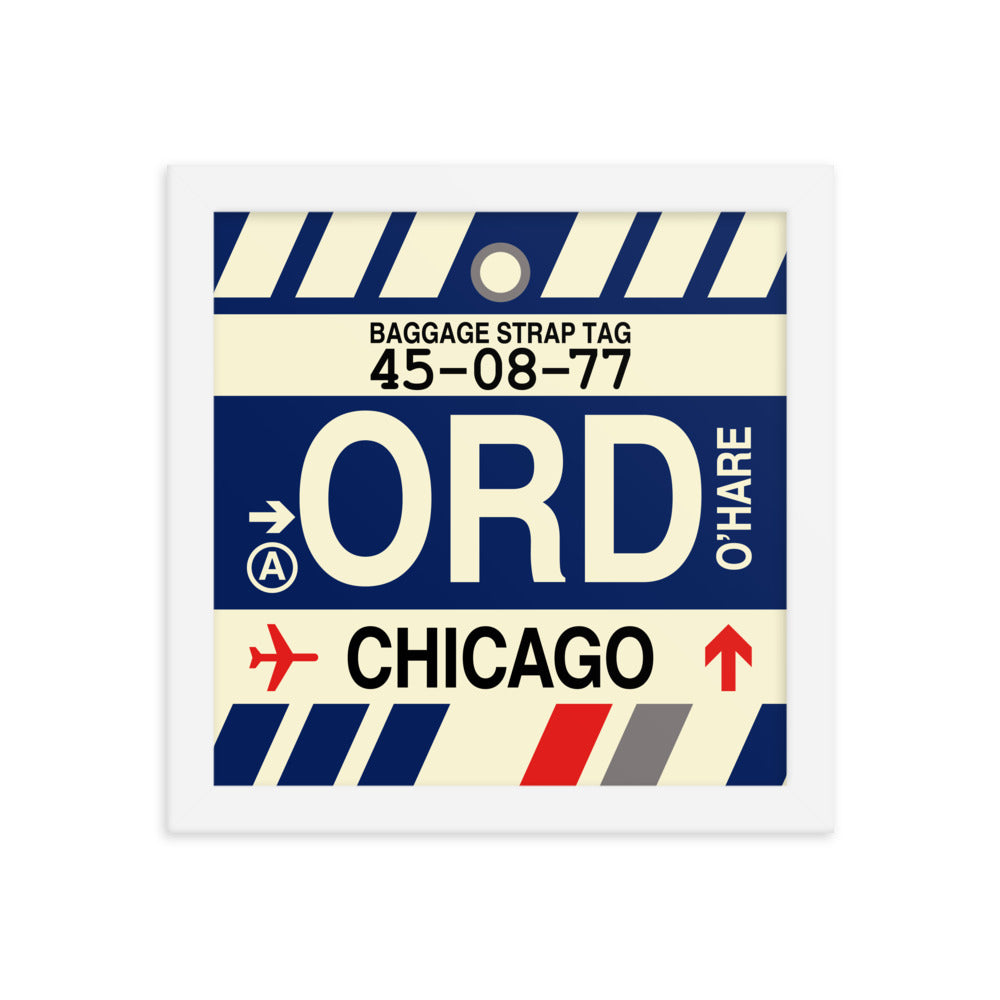 Travel-Themed Framed Print • ORD Chicago • YHM Designs - Image 11