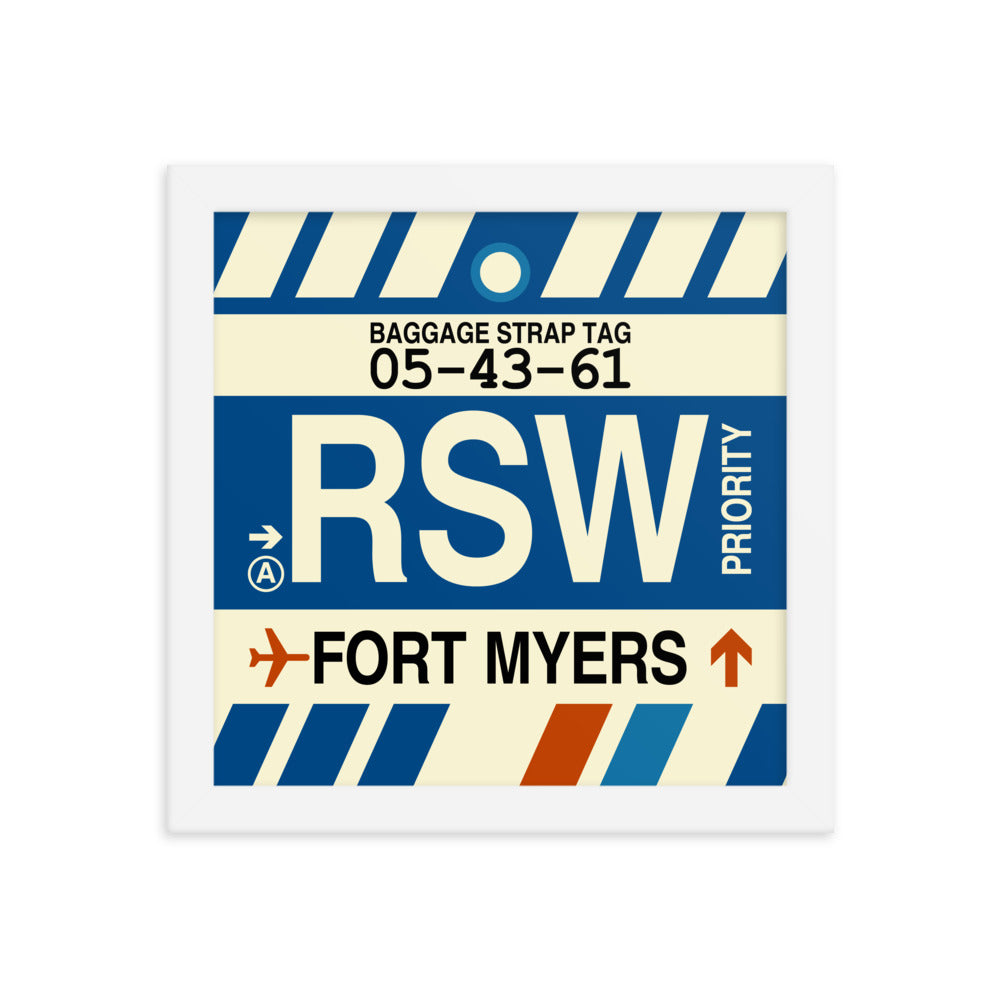 Travel-Themed Framed Print • RSW Fort Myers • YHM Designs - Image 11