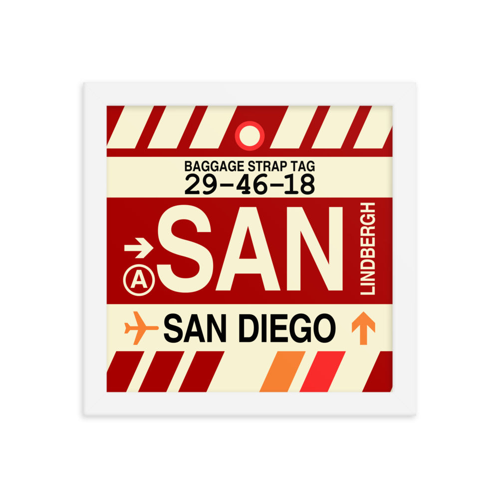 Travel-Themed Framed Print • SAN San Diego • YHM Designs - Image 11