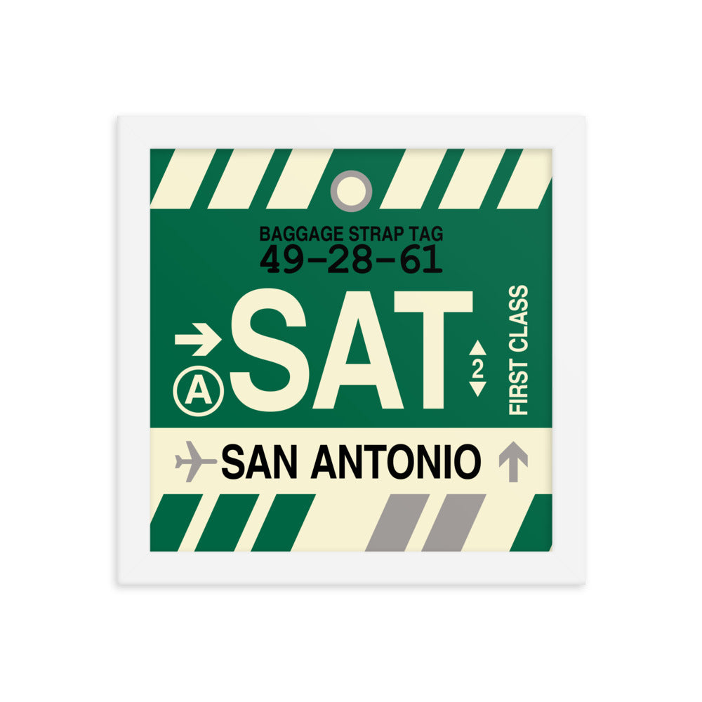 Travel-Themed Framed Print • SAT San Antonio Souvenir • YHM Designs - Image 11