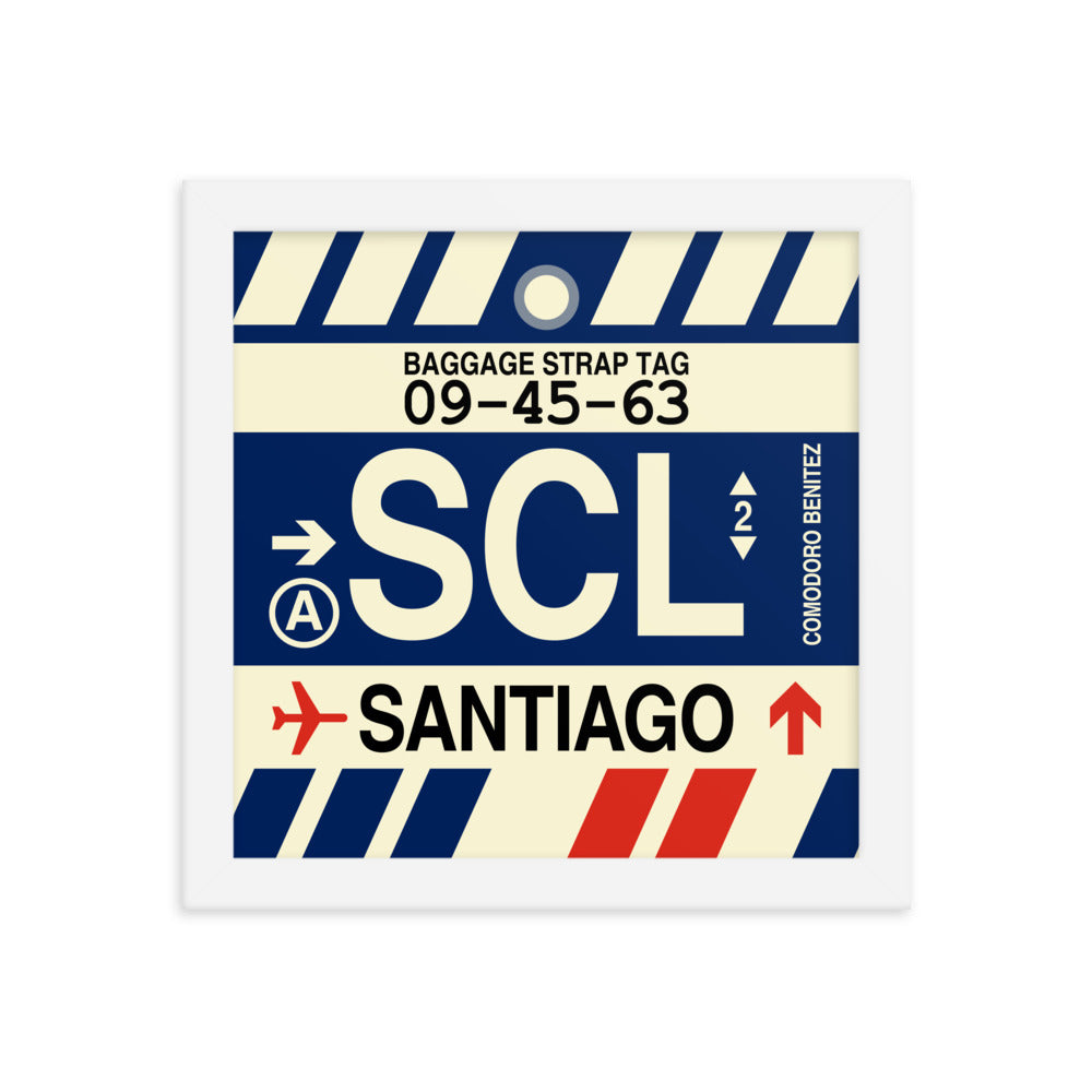 Travel-Themed Framed Print • SCL Santiago Souvenir • YHM Designs - Image 11