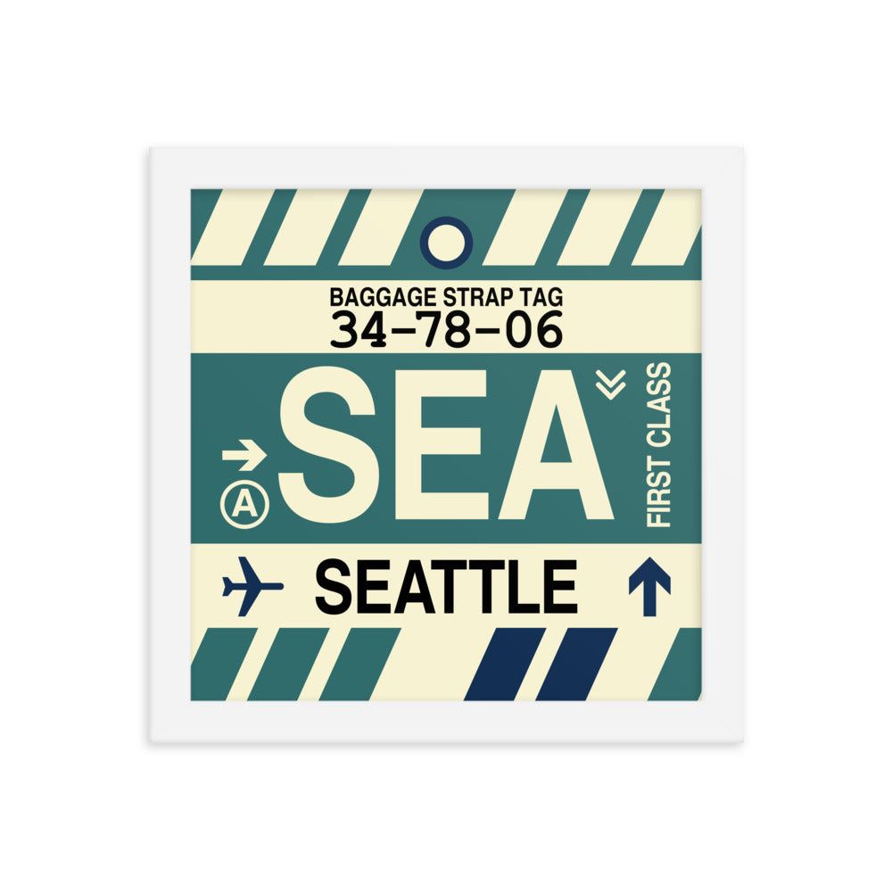 Travel-Themed Framed Print • SEA Seattle • YHM Designs - Image 11