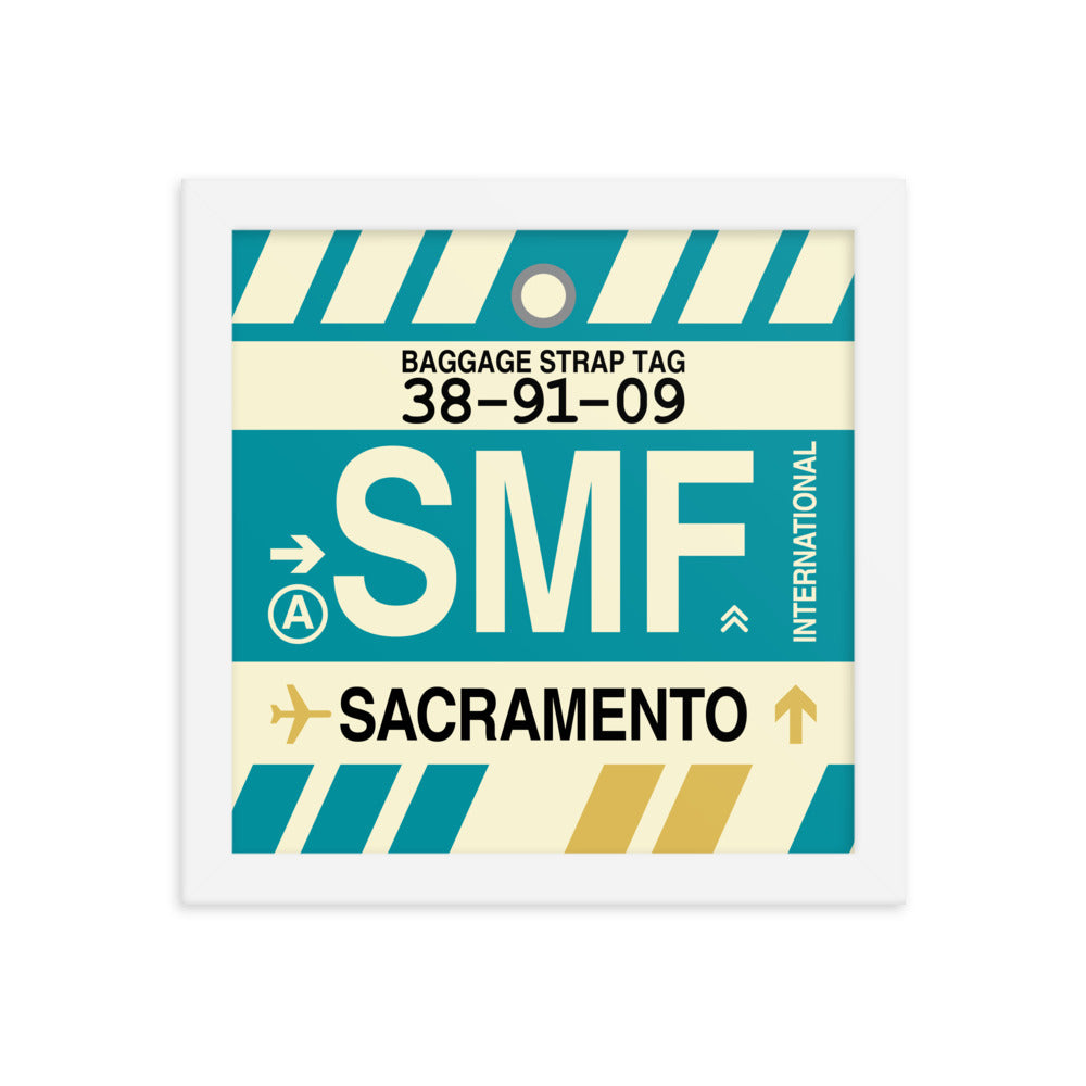 Travel-Themed Framed Print • SMF Sacramento • YHM Designs - Image 11