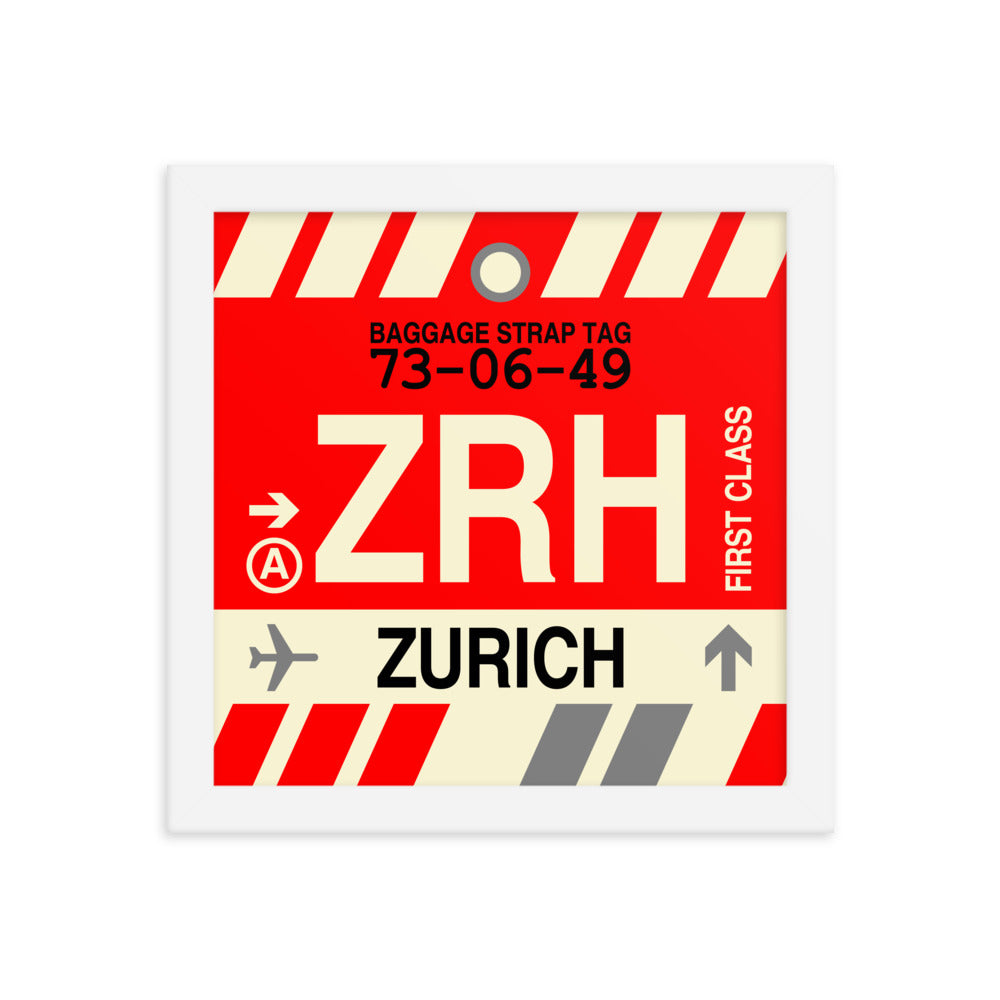 Travel-Themed Framed Print • ZRH Zurich • YHM Designs - Image 11