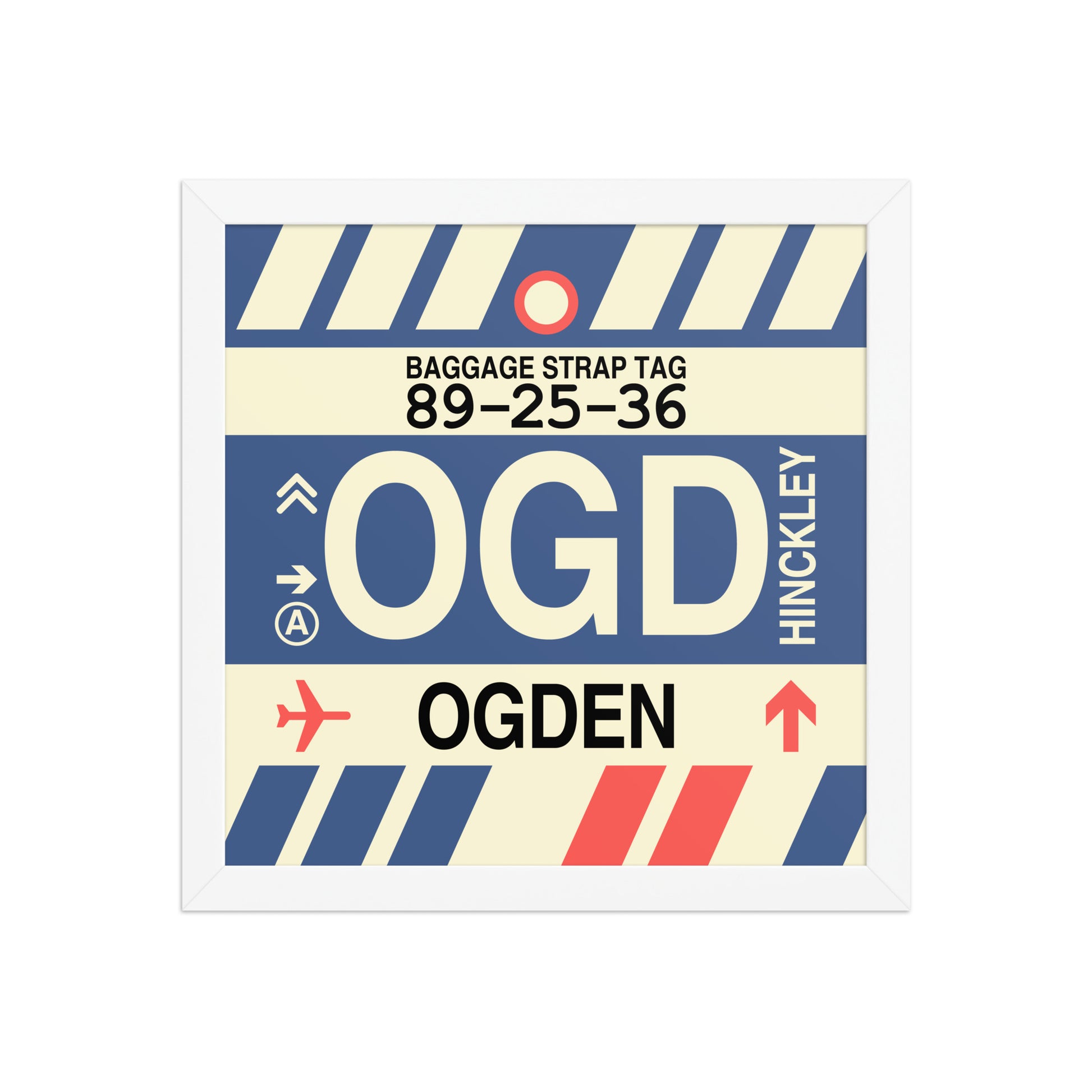 OGD Ogden Framed Print • Jet Age Baggage Tag Design • YHM Designs - Image 12