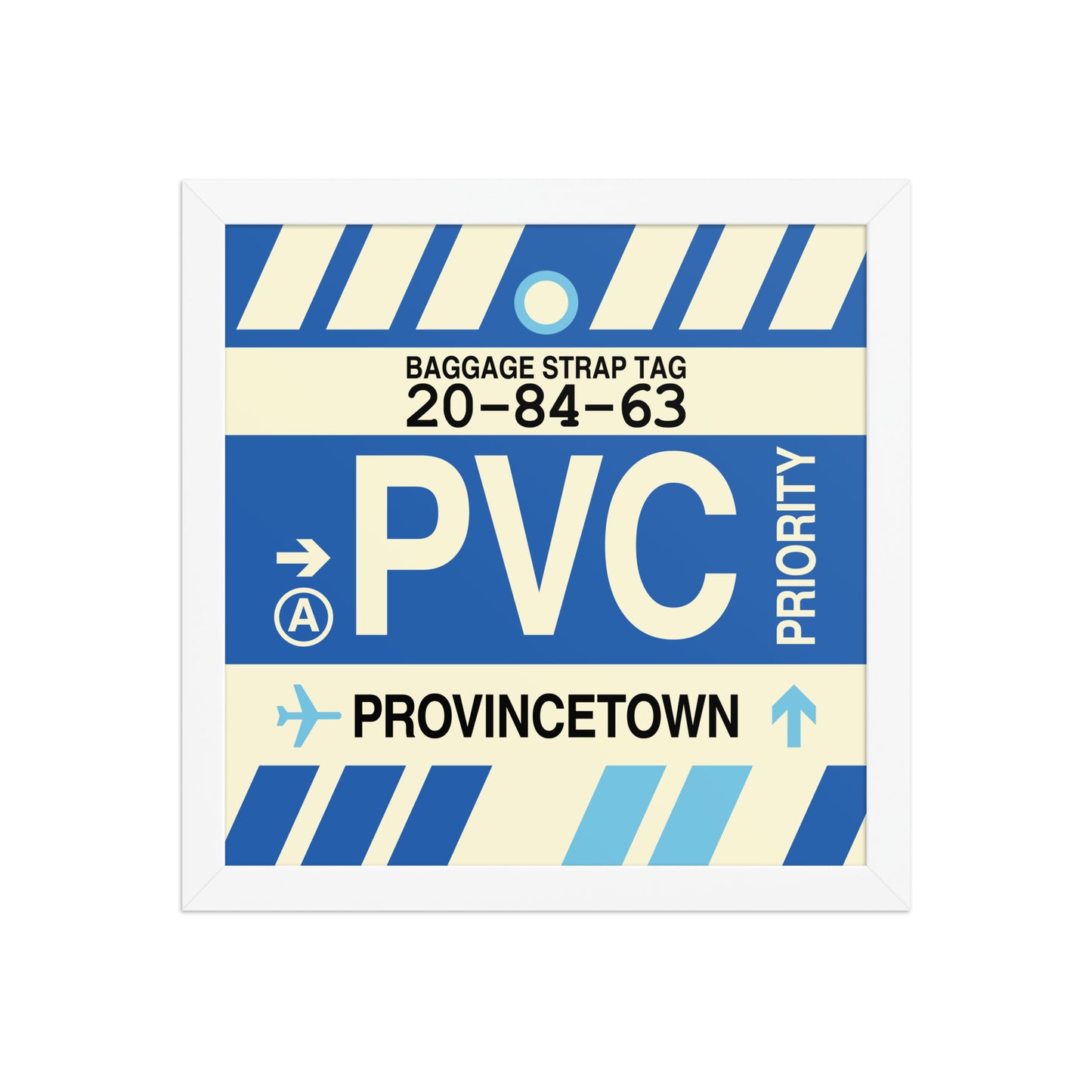 PVC Provincetown Framed Print • Jet Age Baggage Tag Design • YHM Designs - Image 12