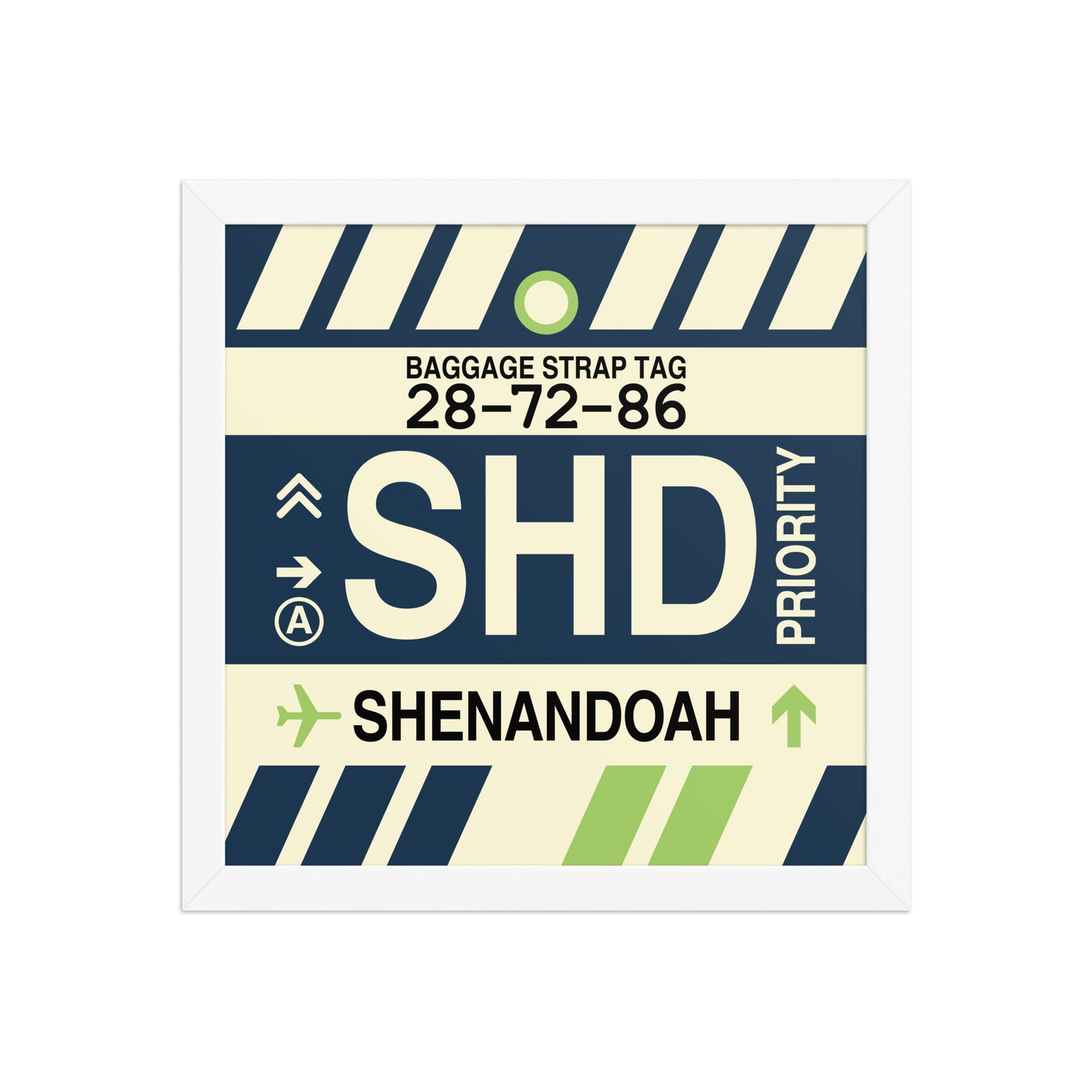 SHD Shenandoah Valley Framed Print • Jet Age Baggage Tag Design • YHM Designs - Image 12