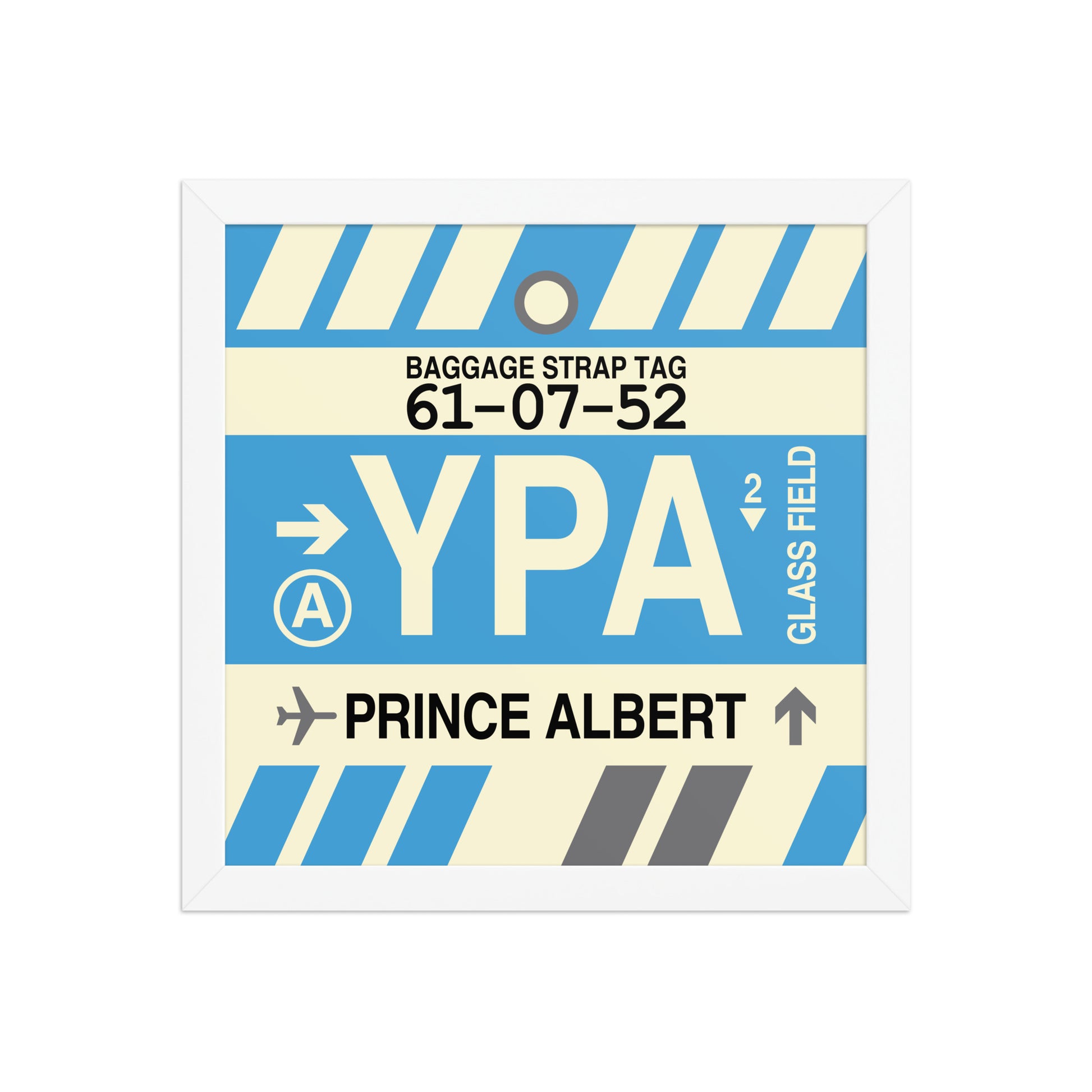 YPA Prince Albert Framed Print • Jet Age Baggage Tag Design • YHM Designs - Image 12