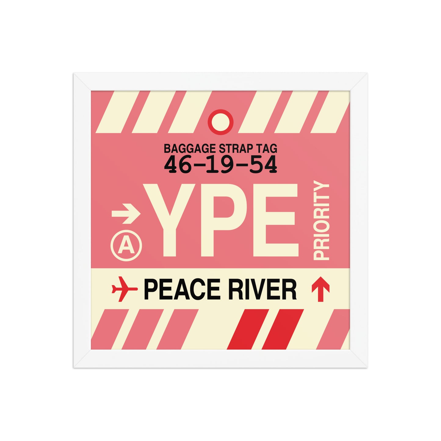YPE Peace River Framed Print • Jet Age Baggage Tag Design • YHM Designs - Image 12