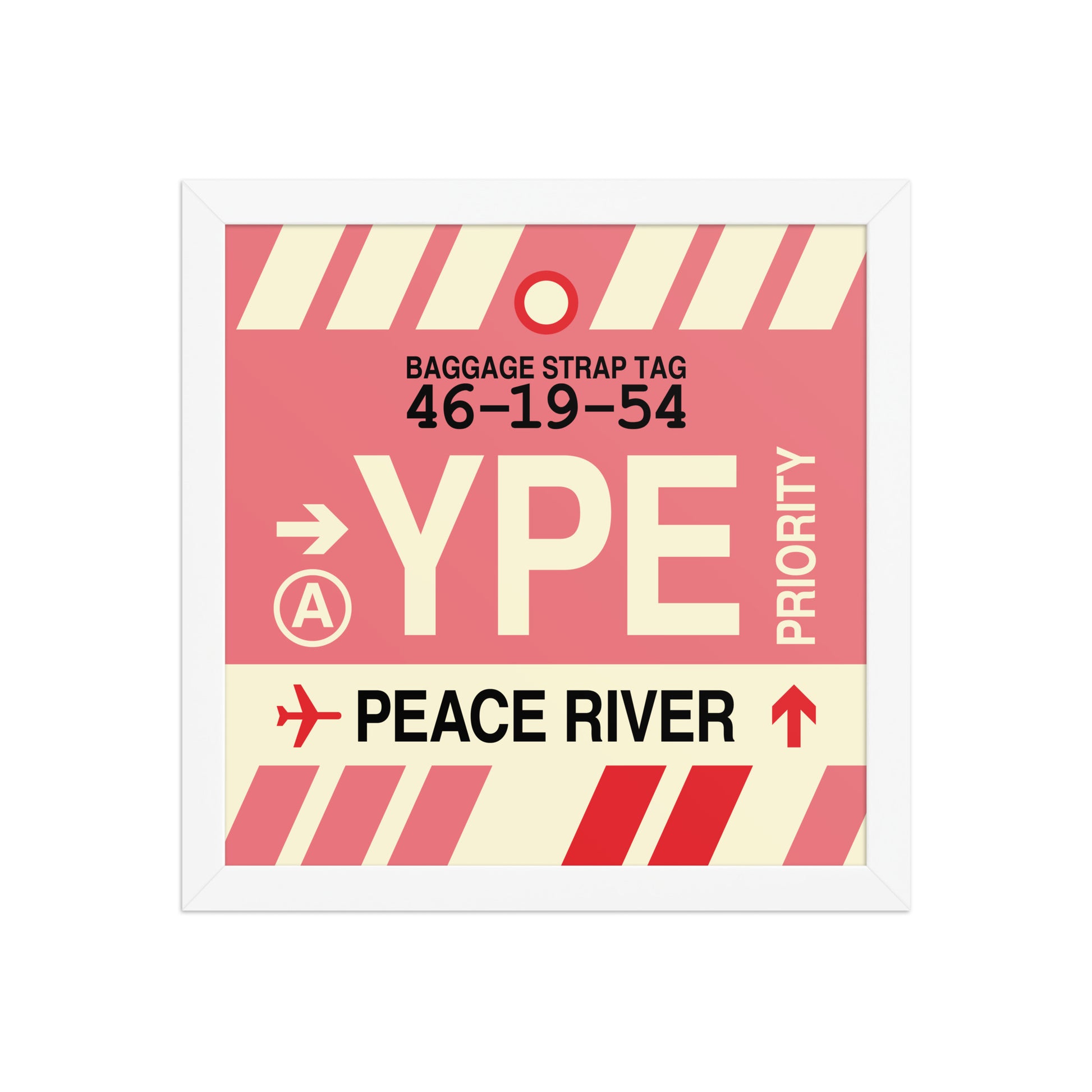 YPE Peace River Framed Print • Jet Age Baggage Tag Design • YHM Designs - Image 12