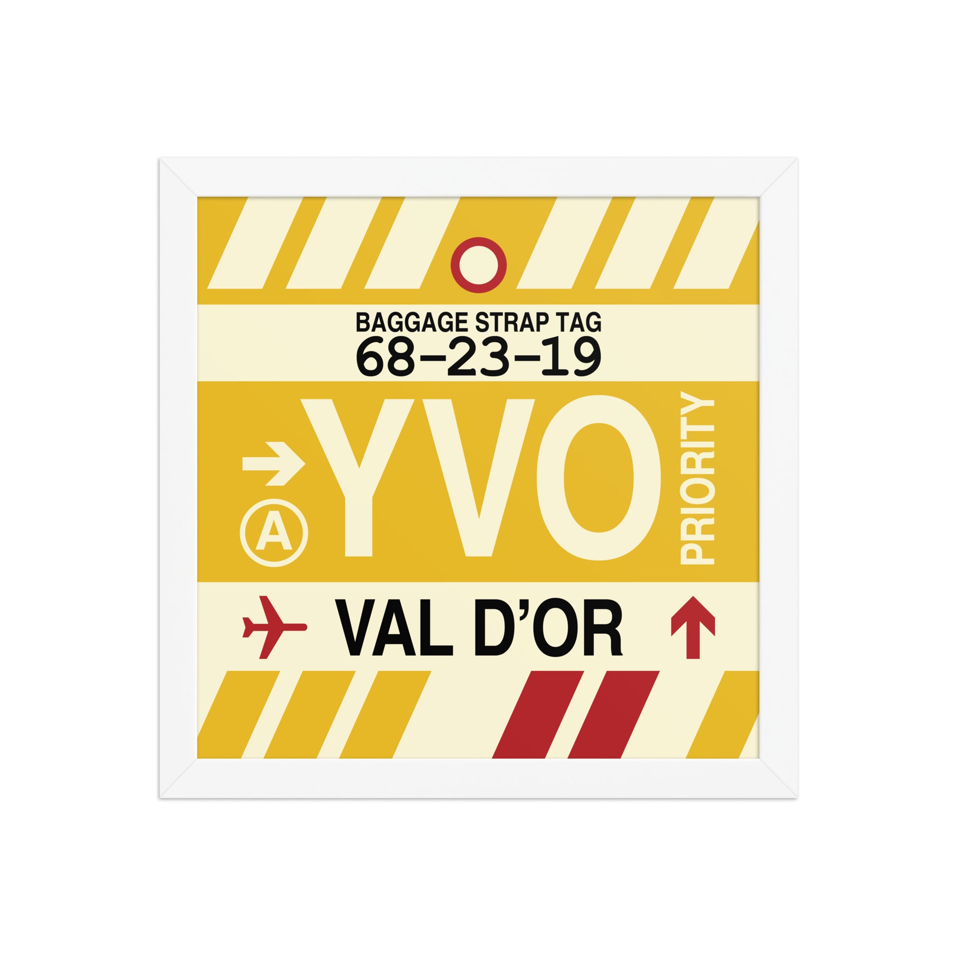 YVO Val D'Or Framed Print • Jet Age Baggage Tag Design • YHM Designs - Image 12