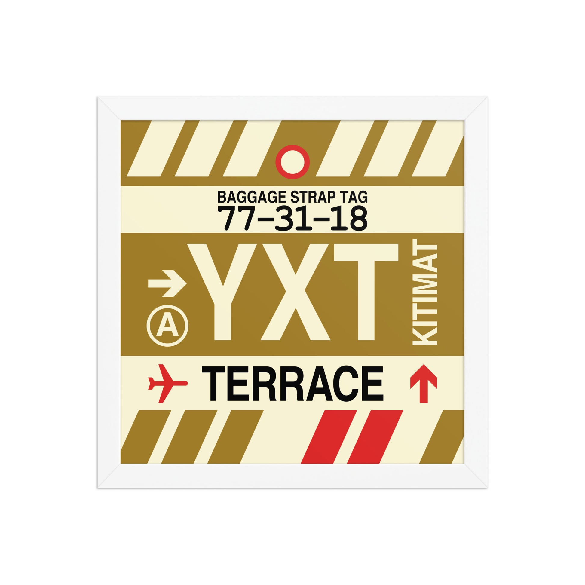 YXT Terrace Framed Print • Jet Age Baggage Tag Design • YHM Designs - Image 12