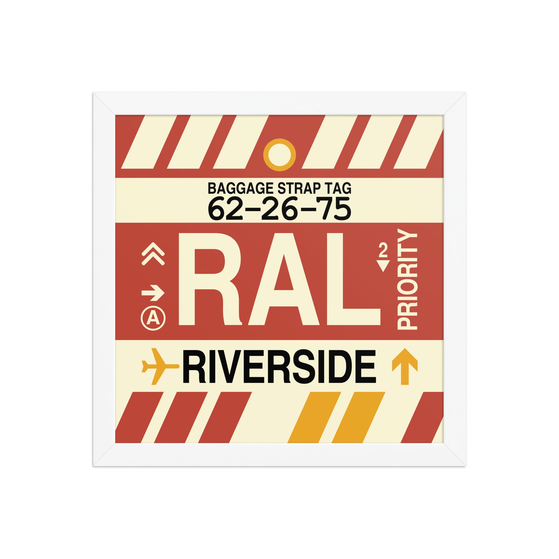 RAL Riverside Framed Print • Jet Age Baggage Tag Design • YHM Designs - Image 12