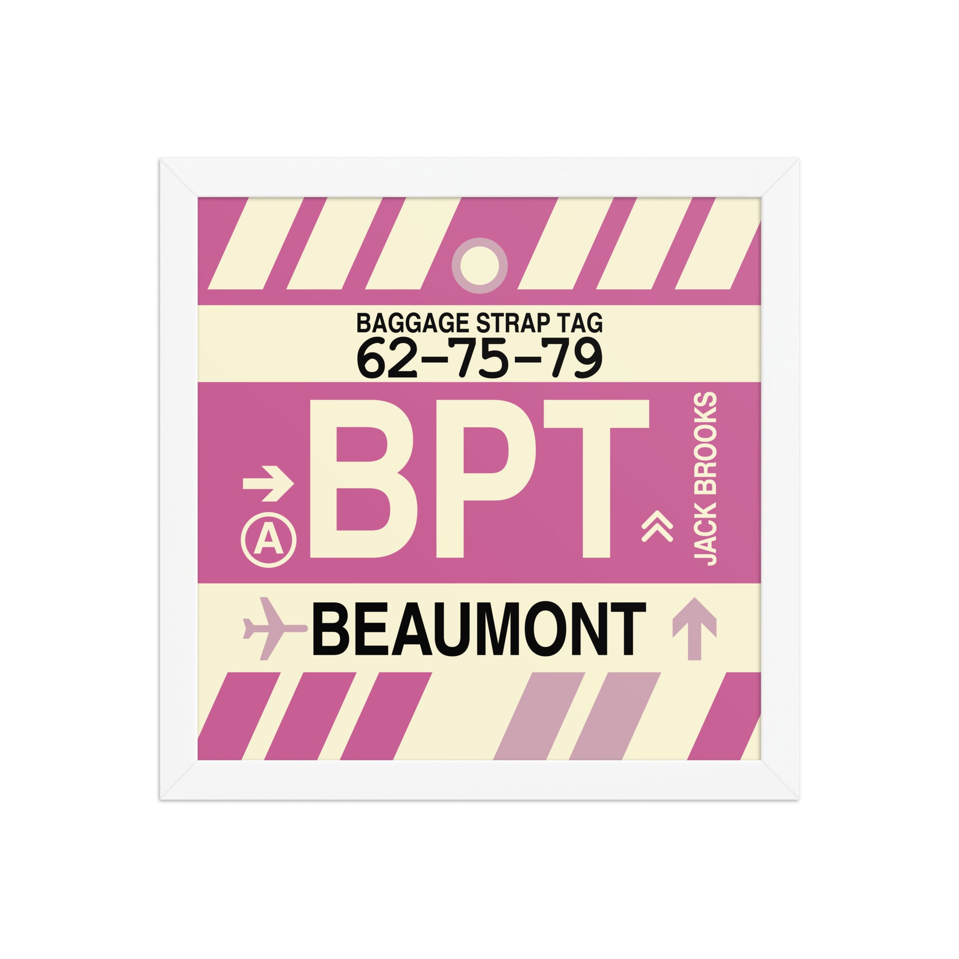 BPT Beaumont Framed Print • Jet Age Baggage Tag Design • YHM Designs - Image 12
