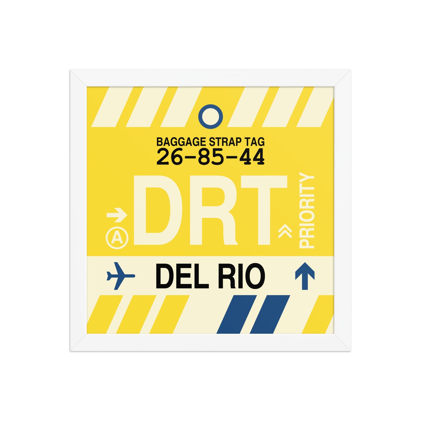 DRT Del Rio Framed Print • Jet Age Baggage Tag Design • YHM Designs - Image 12