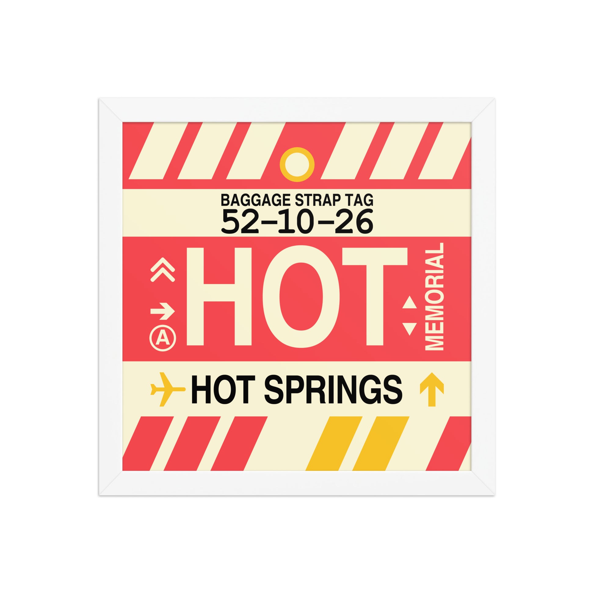 HOT Hot Springs Framed Print • Jet Age Baggage Tag Design • YHM Designs - Image 12
