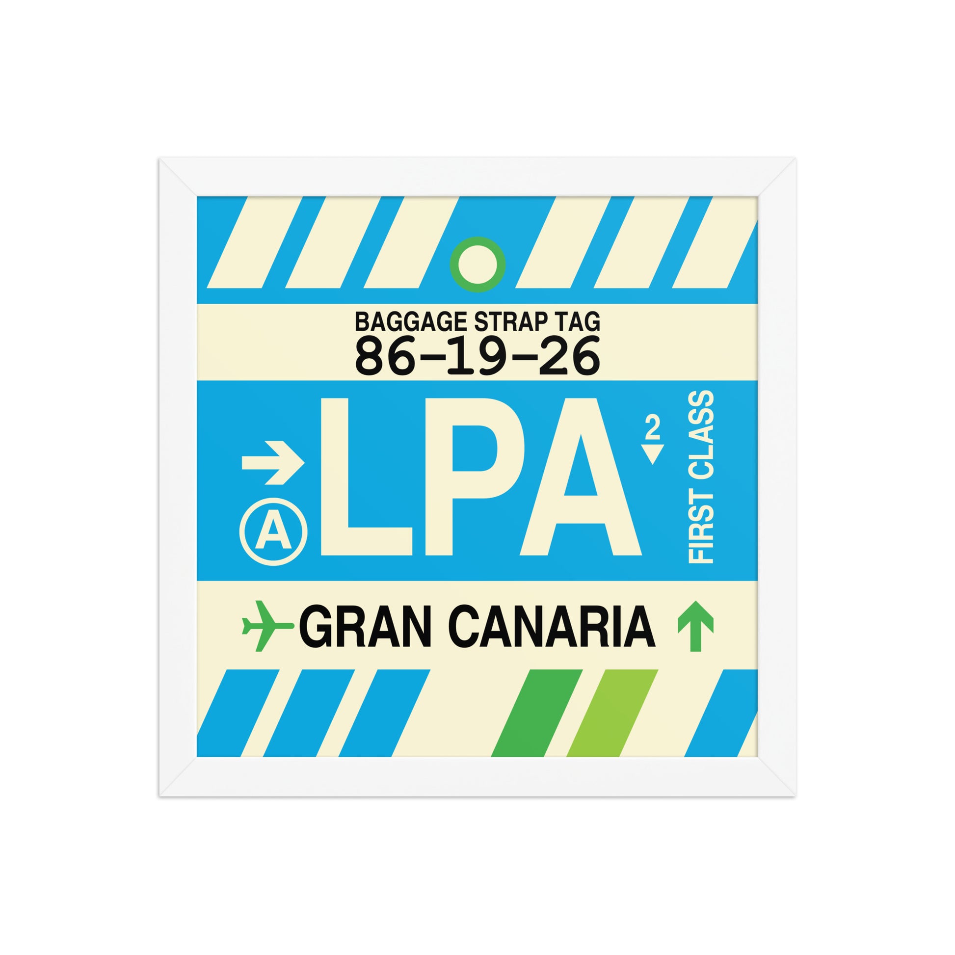 LPA Gran Canaria Framed Print • Jet Age Baggage Tag Design • YHM Designs - Image 05