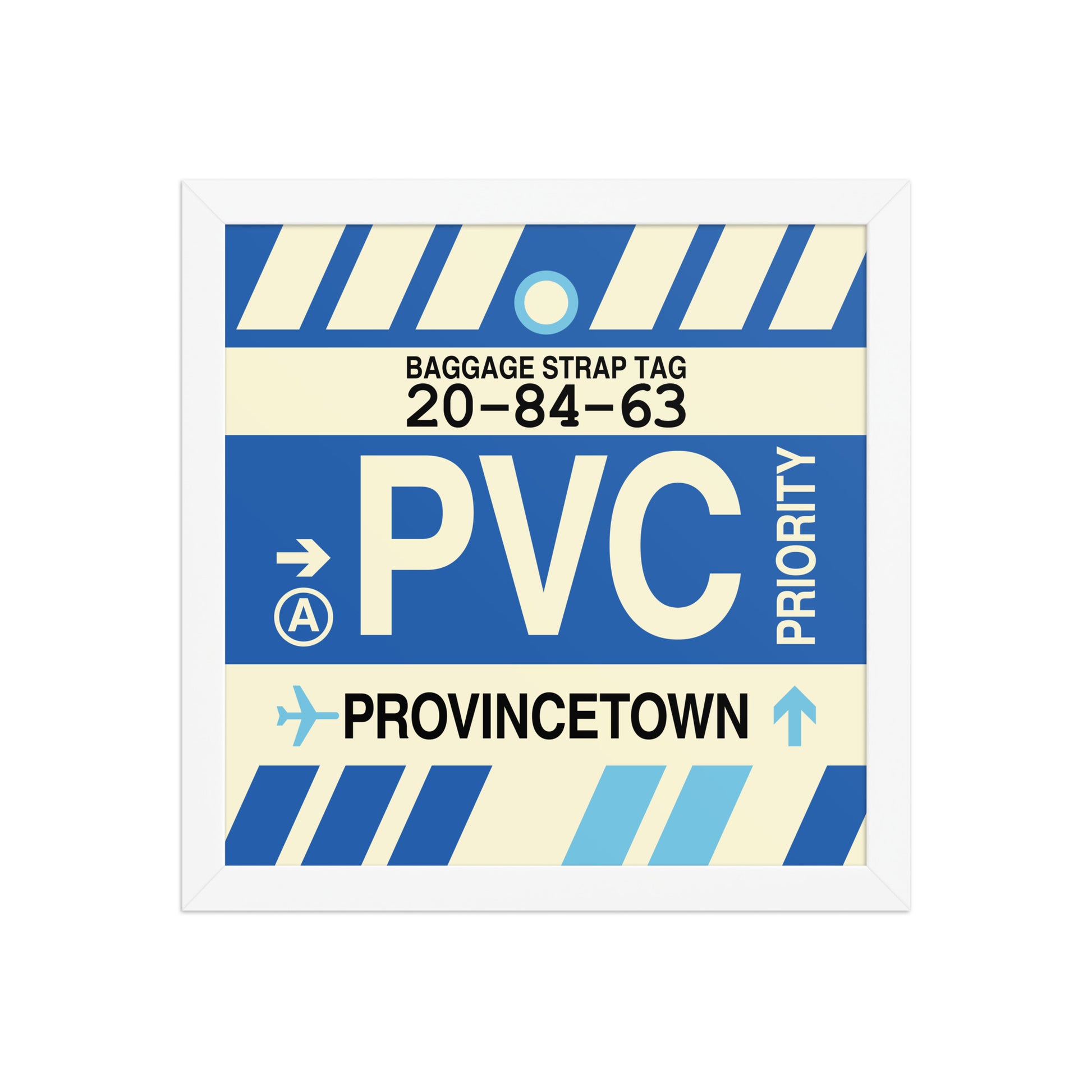 PVC Provincetown Framed Print • Jet Age Baggage Tag Design • YHM Designs - Image 05
