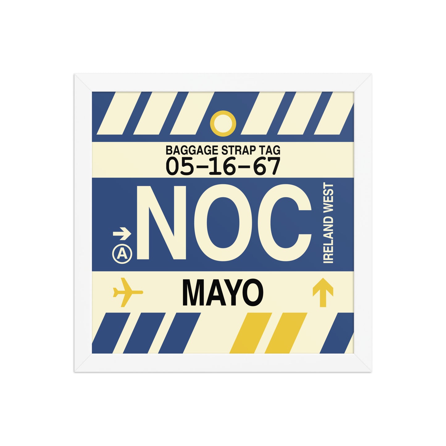 NOC Mayo Framed Print • Jet Age Baggage Tag Design • YHM Designs - Image 05