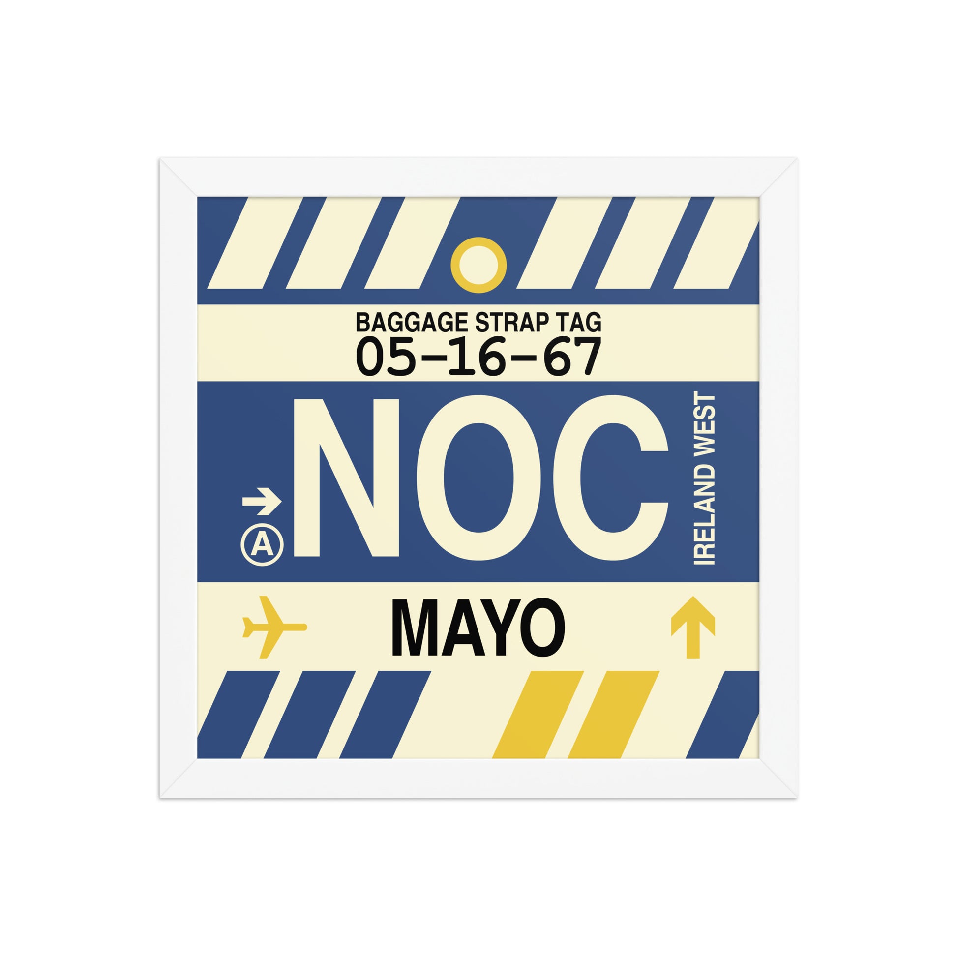 NOC Mayo Framed Print • Jet Age Baggage Tag Design • YHM Designs - Image 05