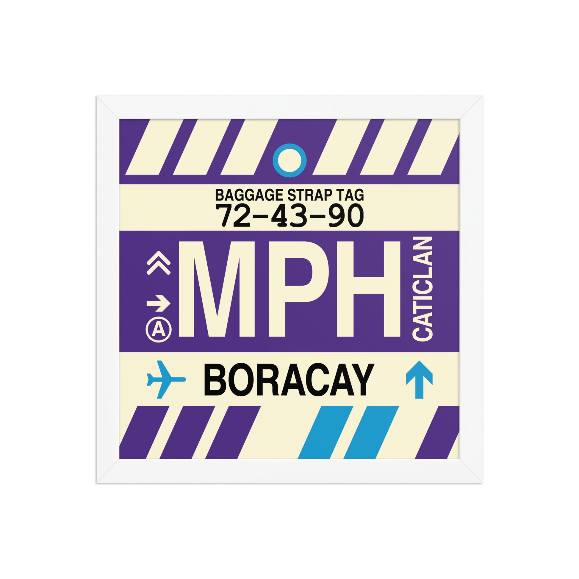 MPH Boracay Framed Print • Jet Age Baggage Tag Design • YHM Designs - Image 12