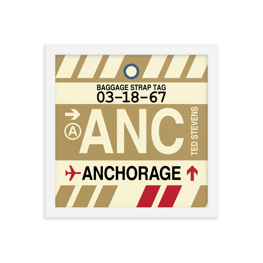Travel-Themed Framed Print • ANC Anchorage • YHM Designs - Image 12