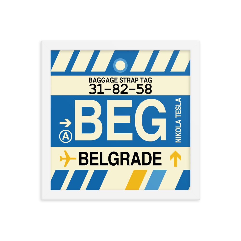 Travel-Themed Framed Print • BEG Belgrade • YHM Designs - Image 12