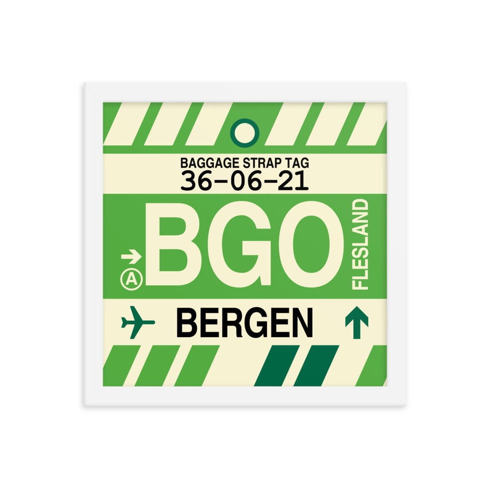 Travel-Themed Framed Print • BGO Bergen • YHM Designs - Image 12
