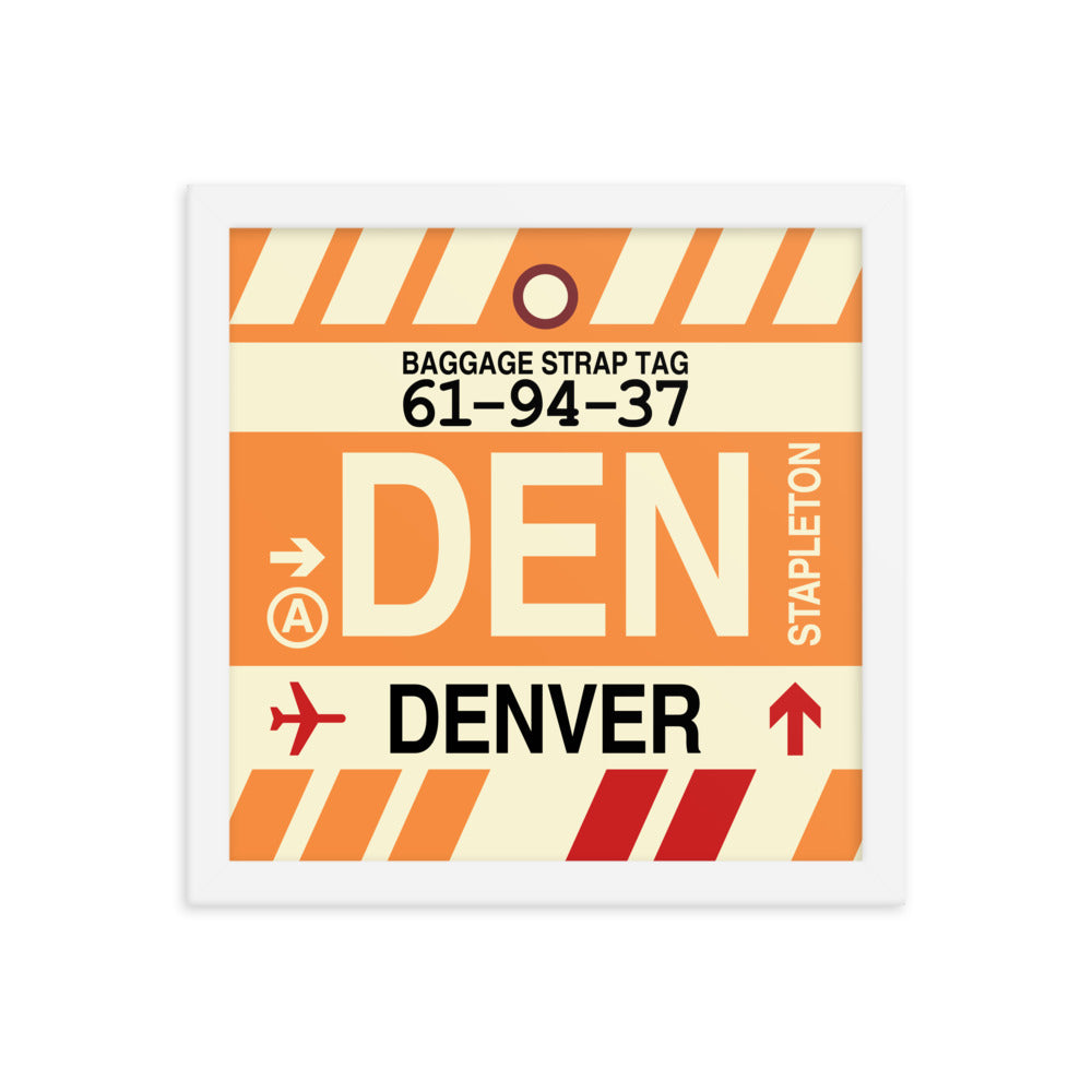 Travel-Themed Framed Print • DEN Denver • YHM Designs - Image 12
