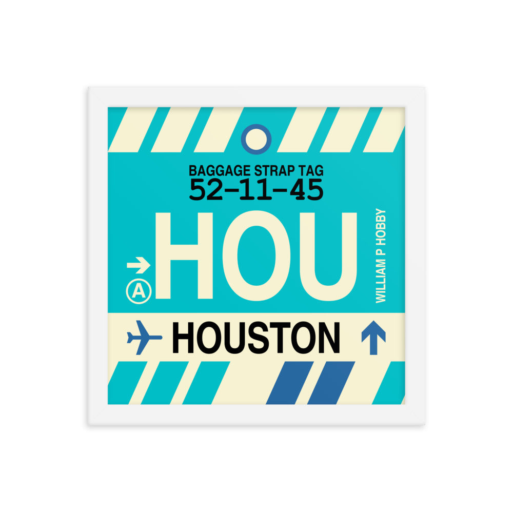 Travel-Themed Framed Print • HOU Houston Souvenir • YHM Designs - Image 12