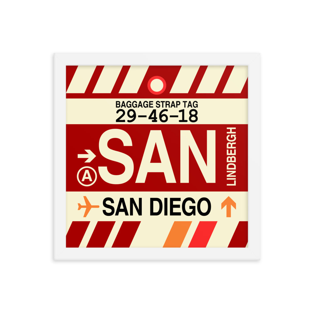 Travel-Themed Framed Print • SAN San Diego • YHM Designs - Image 12