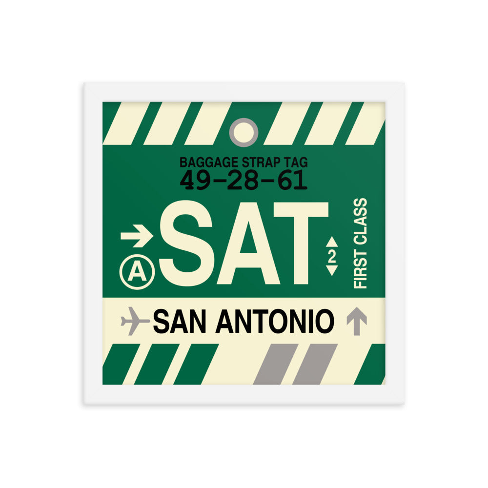 Travel-Themed Framed Print • SAT San Antonio Souvenir • YHM Designs - Image 12