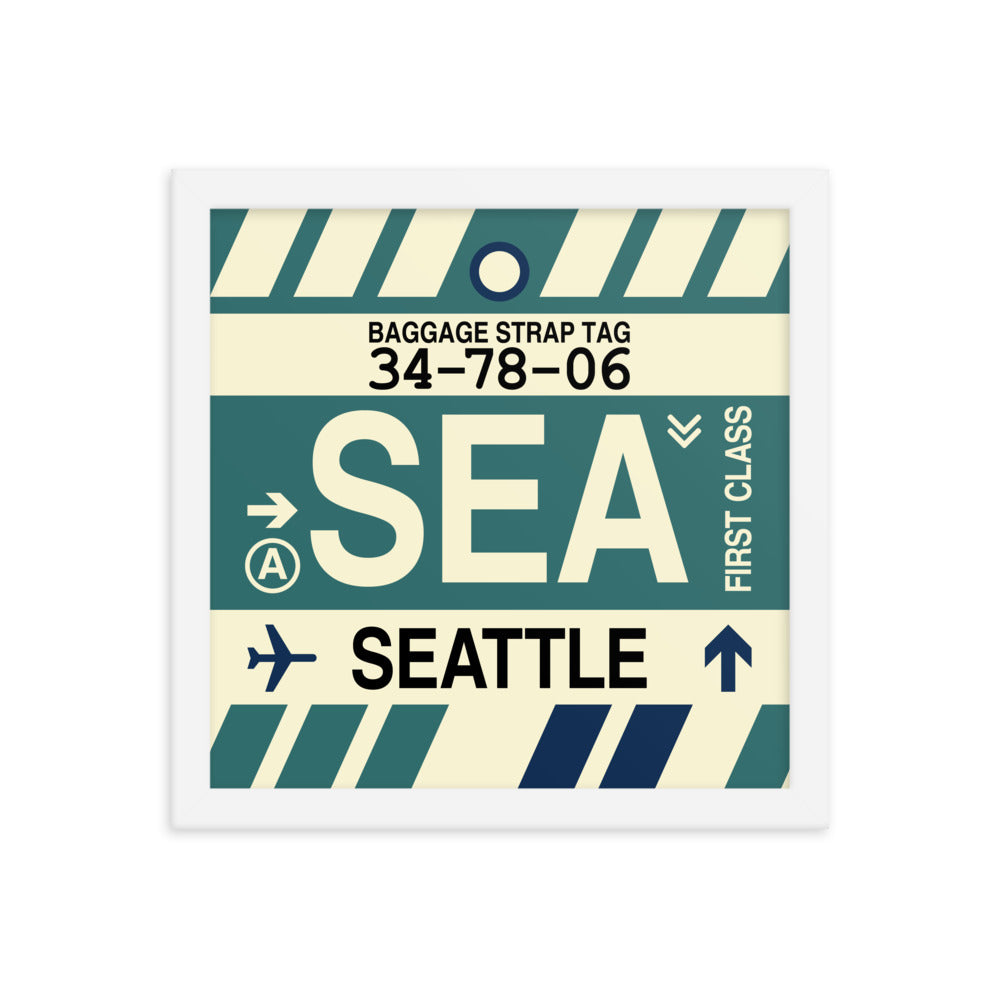 Travel-Themed Framed Print • SEA Seattle • YHM Designs - Image 12