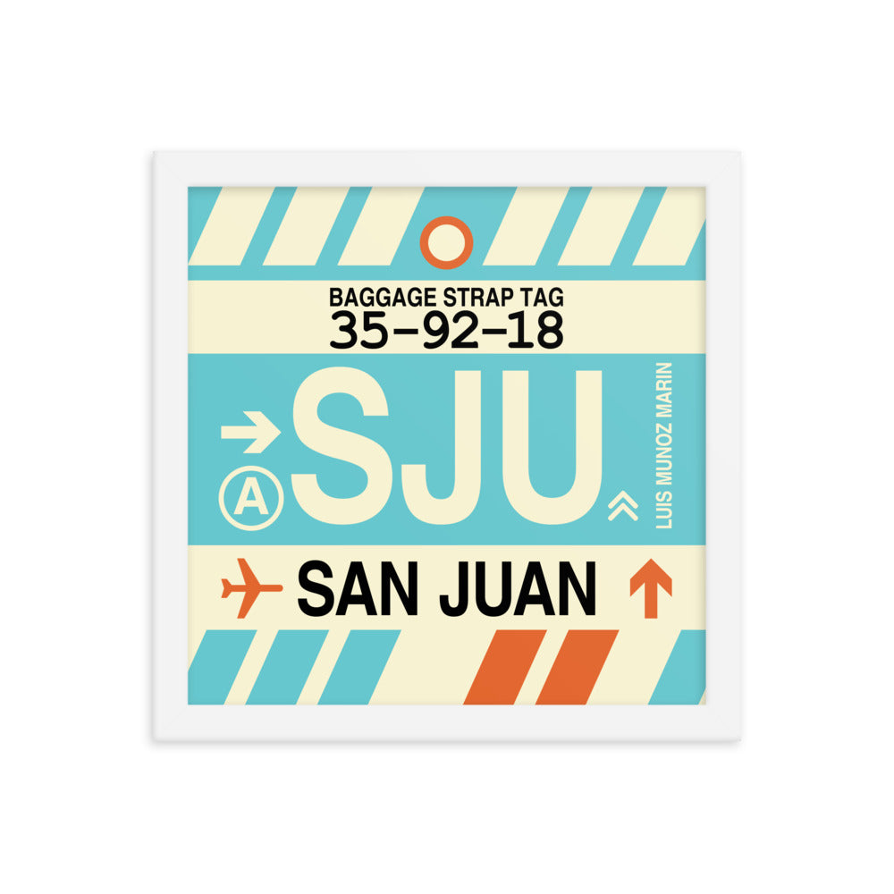 Travel-Themed Framed Print • SJU San Juan • YHM Designs - Image 12