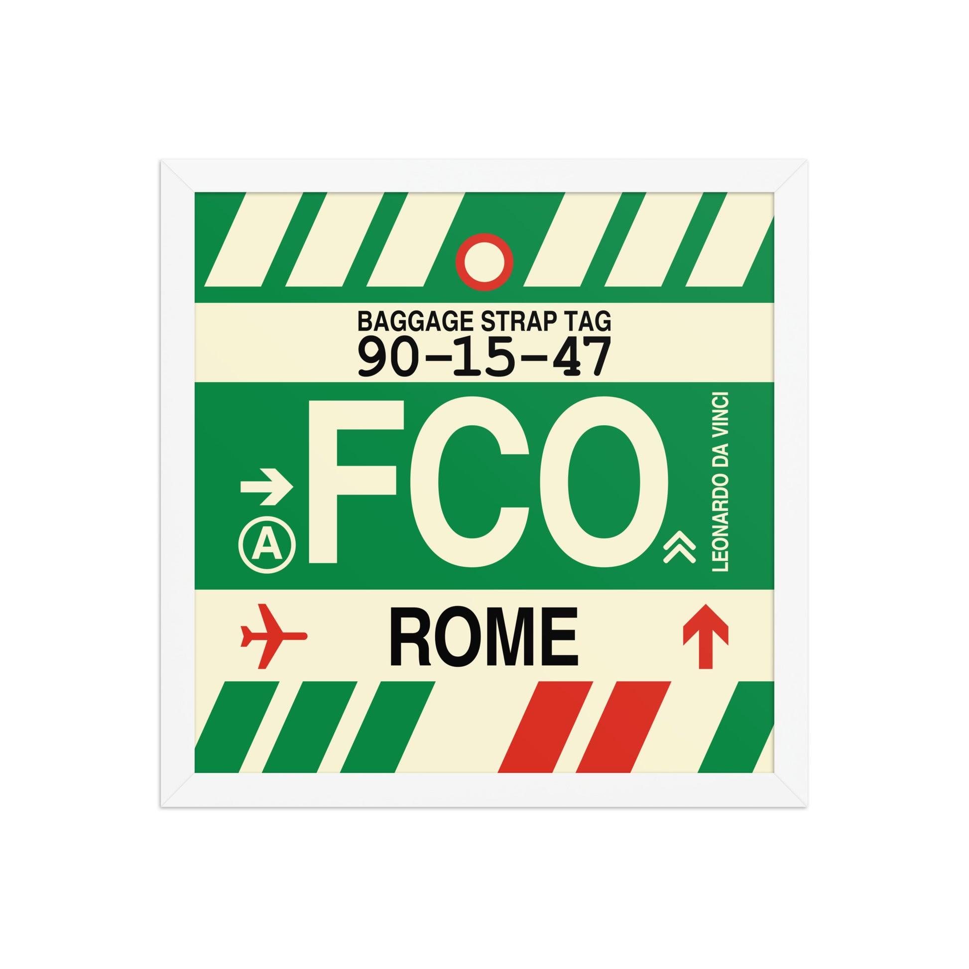 Travel-Themed Framed Print • FCO Rome Souvenir • YHM Designs - Image 13
