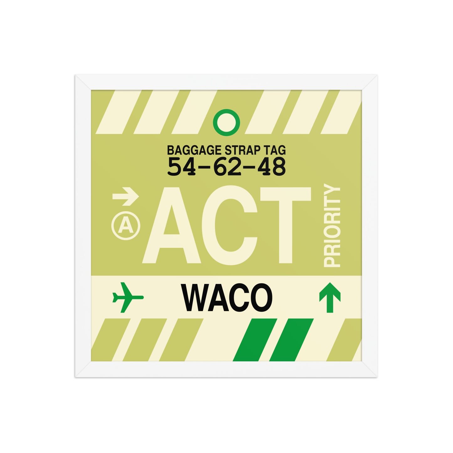 ACT Waco Framed Print • Jet Age Baggage Tag Design • YHM Designs - Image 13