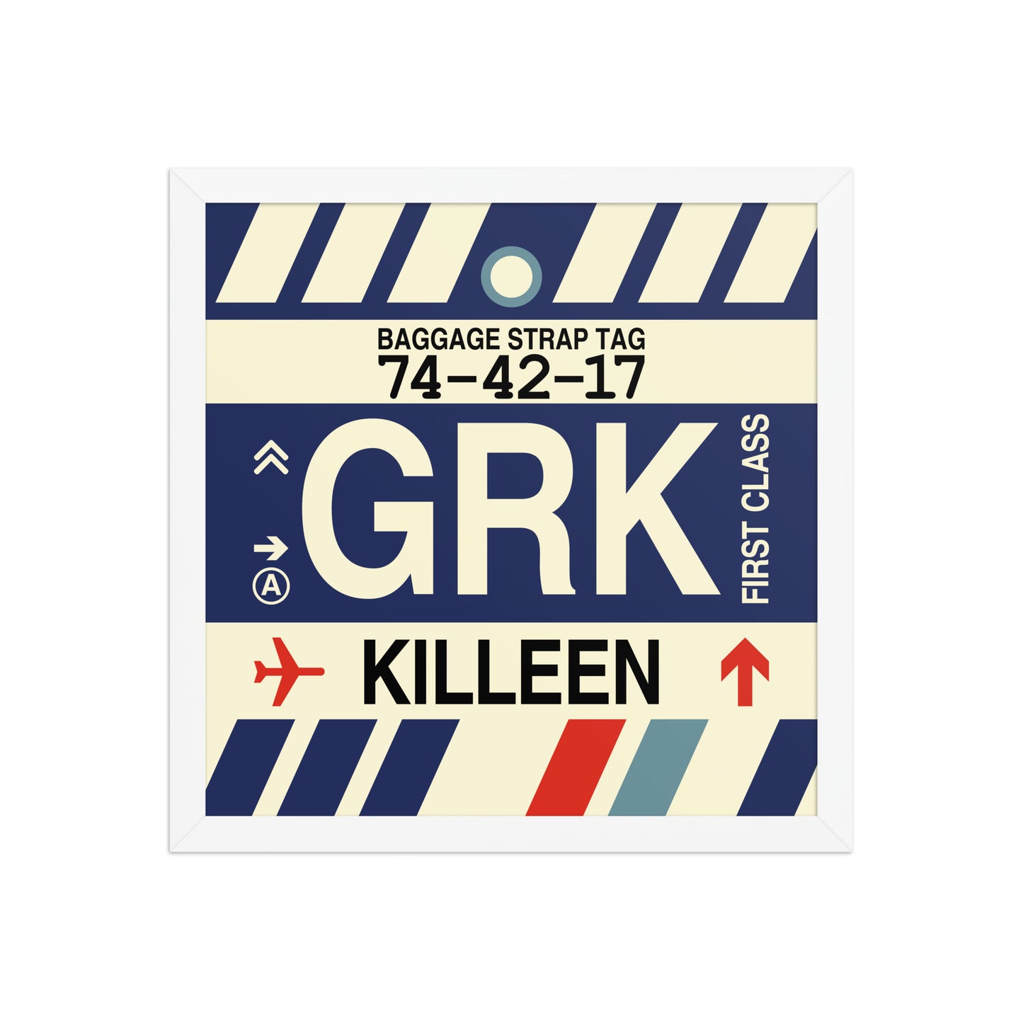 GRK Killeen Framed Print • Jet Age Baggage Tag Design • YHM Designs - Image 13