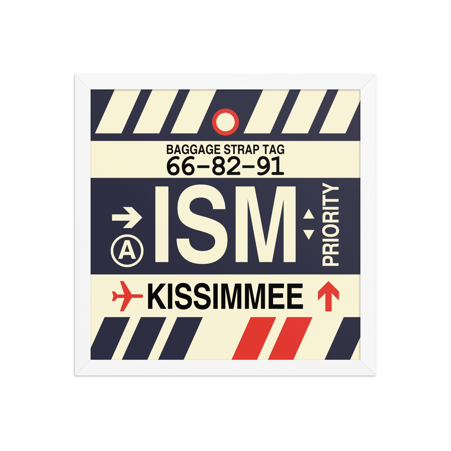 ISM Kissimmee Framed Print • Jet Age Baggage Tag Design • YHM Designs - Image 13