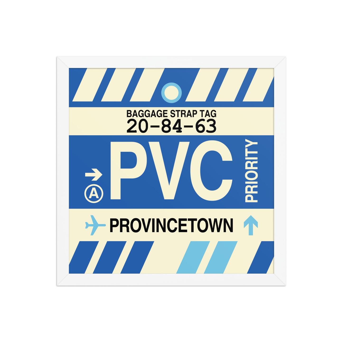PVC Provincetown Framed Print • Jet Age Baggage Tag Design • YHM Designs - Image 13